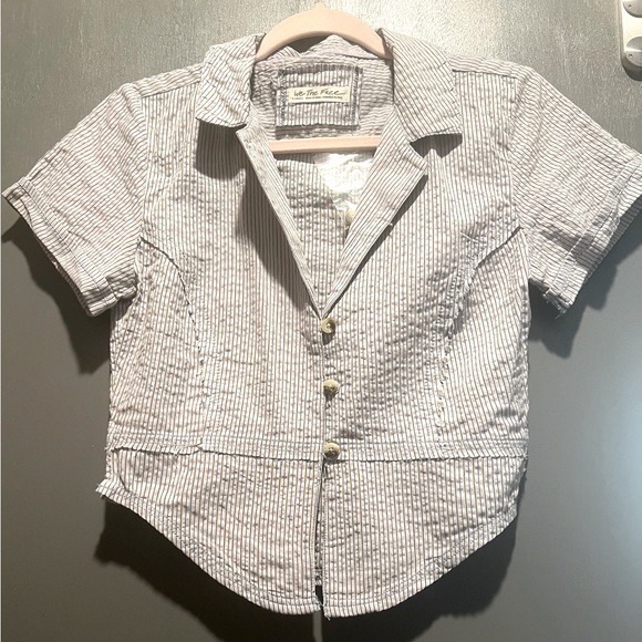 Free People Tops - Free People Striped Button-Up Blouse
